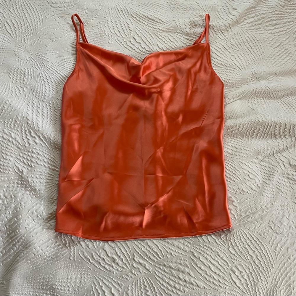 Leighton Satin Orange Cami Top